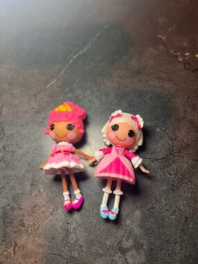 LALALOOPSY MINI 3" DOLLS Crumpet Hearts and Teacup Hearts.
